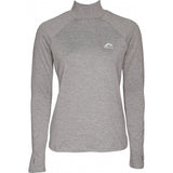 Grey Long Sleeve Funnel Neck Running Top - MySports and More