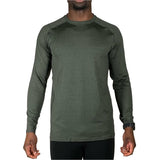 Mens Grey Long Sleeve Running Top