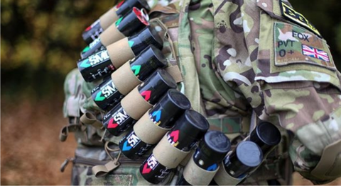 10 Mixed Smoke Grenades and Belt (Collection only 18+) - MySports and More