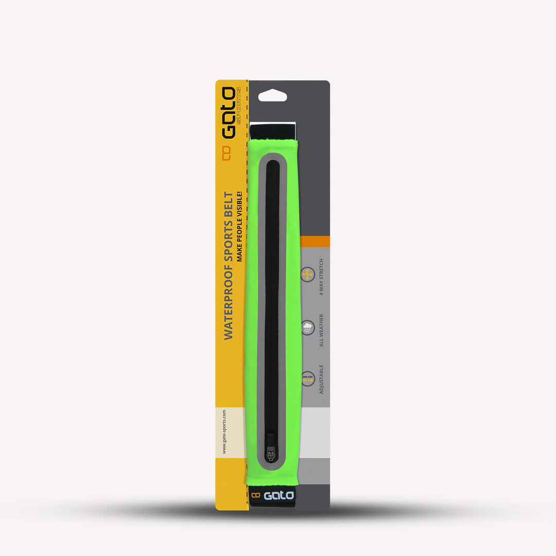 Gato Sports Fascia Da Braccio LED Al Neon - Verde - Visibilità Notturna Con 2 Modalità: Lampeggiante E Fissa