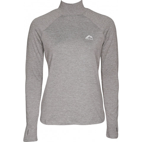 Grey Long Sleeve Funnel Neck Running Top - MySports and More